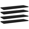 Bookshelf Boards 4 pcs Black 60x20x1.5 cm Engineered Wood Colour black Size 60 x 20 x 1.5 cm Quantity in Package 4 