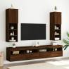 Stylish Brown Oak TV Cabinet with LED Lights | HipoMarket