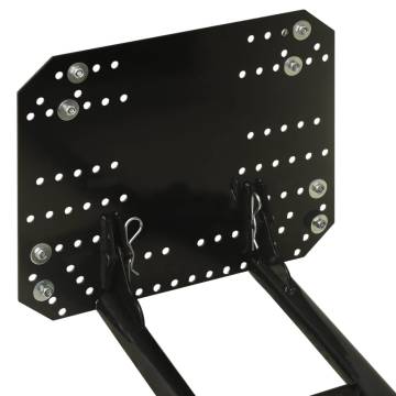 Heavy-Duty Snow Plough for ATV - 115x38 cm Black