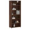 Stylish Highboard in Brown Oak - Modern Engineered Wood Design