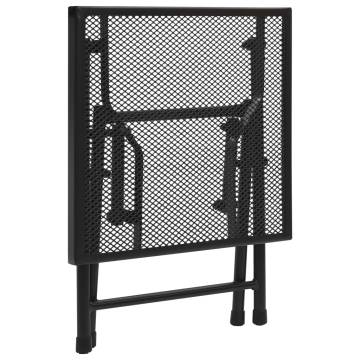 Folding Table Mesh 38x38 cm - Steel Anthracite | HIPO Market