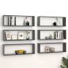 Wall Cube Shelf 6 pcs Grey 80x15x26.5 cm Engineered Wood Colour grey Size 80 x 15 x 26.5 cm Quantity in Package 6 Number of Pieces 1 