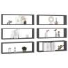 Stylish Wall Cube Shelf Set - 6 pcs Grey - Engineered Wood