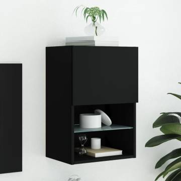 TV Cabinet with LED Lights - Stylish Black Storage Solution