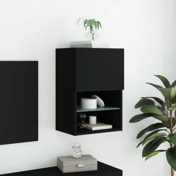 TV Cabinet with LED Lights - Stylish Black Storage Solution