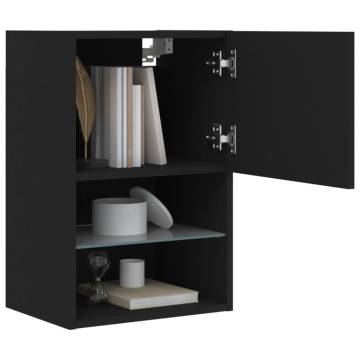 TV Cabinet with LED Lights - Stylish Black Storage Solution