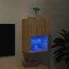 TV Cabinet with LED Lights Sonoma Oak - Modern Design