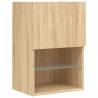 TV Cabinet with LED Lights Sonoma Oak - Modern Design