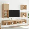 Stylish TV Cabinet with LED Lights - Sonoma Oak