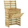 Slatted Garden Composter Set - 4pcs Pinewood 80x50x100 cm