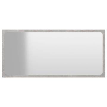 Concrete Grey Bathroom Mirror - Stylish & Durable 80x1.5x37 cm