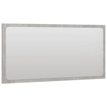 Concrete Grey Bathroom Mirror - Stylish & Durable 80x1.5x37 cm