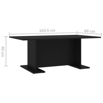 Stylish Black Coffee Table - 103.5x60x40 cm - Hipomarket