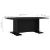 Stylish Black Coffee Table - 103.5x60x40 cm - Hipomarket