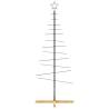 Black Metal Christmas Tree with Wooden Base - 150 cm | HipoMarket