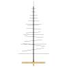 Black Metal Christmas Tree with Wooden Base - 150 cm | HipoMarket