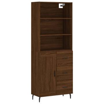 Highboard Brown Oak - Stylish Storage Solution | HipoMarket