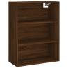 Stylish Highboard in Brown Oak | 69.5x32.5x180 cm - Hipomarket