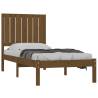 Honey Brown Small Single Bed Frame - Solid Pine Wood 75x190cm