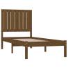 Honey Brown Small Single Bed Frame - Solid Pine Wood 75x190cm