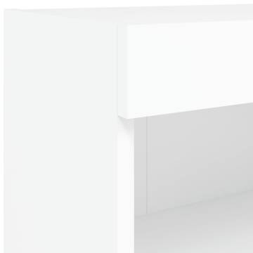 TV Cabinet with LED Lights - White 80x30x30 cm | HipoMarket