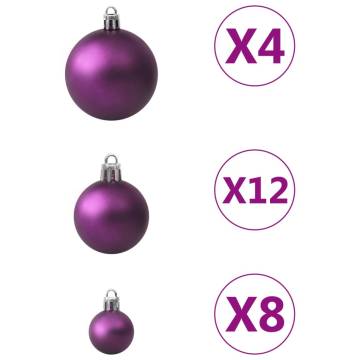 100 Piece Purple Christmas Ball Set - Perfect Holiday Decor