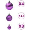 100 Piece Purple Christmas Ball Set - Perfect Holiday Decor