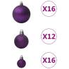 100 Piece Purple Christmas Ball Set - Perfect Holiday Decor