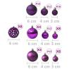 100 Piece Purple Christmas Ball Set - Perfect Holiday Decor