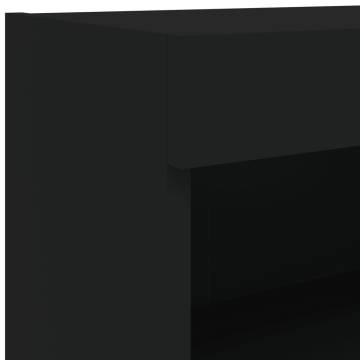 Stylish TV Cabinet with LED Lights - Black | HipoMarket UK