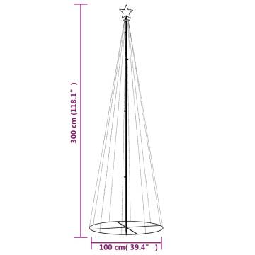 Christmas Cone Tree with 310 Cold White LEDs - 300 cm