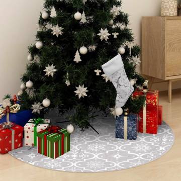 Luxury Christmas Tree Skirt with Sock - White 90 cm | HipoMarket