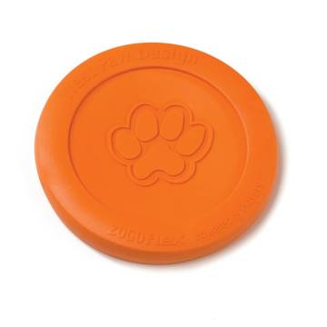 Zogoflex Dog Frisbee Zisc Size L Orange - Durable & Safe Fetch Fun