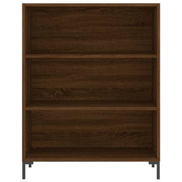 Stylish Highboard Brown Oak - 69.5x32.5x180 cm Engineered Wood