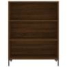 Stylish Highboard Brown Oak - 69.5x32.5x180 cm Engineered Wood