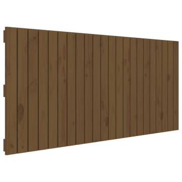 Honey Brown Wall Headboard - Solid Pine Wood 140x3x60 cm