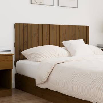 Honey Brown Wall Headboard - Solid Pine Wood 140x3x60 cm