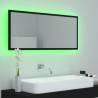 Stylish LED Bathroom Mirror Black 100x8.5x37 cm - Hipomarket