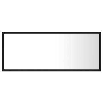 Stylish LED Bathroom Mirror Black 100x8.5x37 cm - Hipomarket