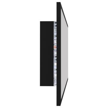 Stylish LED Bathroom Mirror Black 100x8.5x37 cm - Hipomarket