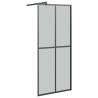 Walk-in Shower Screen 90x195cm Dark Tempered Glass - Hipo Market