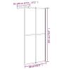 Walk-in Shower Screen 90x195cm Dark Tempered Glass - Hipo Market