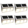 Solar Lamps 4 pcs LED Lights - Warm White | HipoMarket