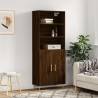 Highboard Brown Oak 69.5x34x180 cm Engineered Wood Colour brown oak Quantity in Package 1 Model 2 doors 