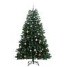 Artificial Hinged Christmas Tree with 300 LEDs & Ball Set - 180 cm