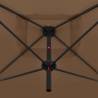 Double Parasol with Steel Pole 250x250 cm Taupe - Hipomarket