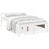 White Small Double Bed Frame 120x190 cm - Solid Pine | HipoMarket