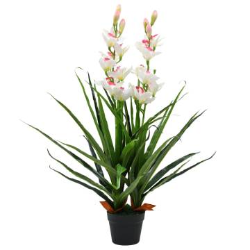 Artificial Cymbidium Orchid Plant - 100 cm Green | HipoMarket