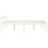 White Small Double Bed Frame 120x190 cm - Solid Pine | HipoMarket