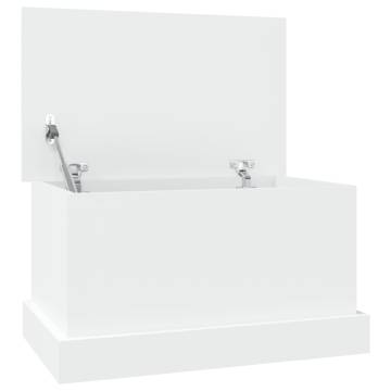 Stylish White Storage Box 50x30x28 cm - Engineered Wood